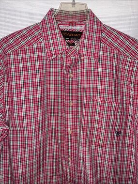 Ariat Pro Series, Men’s M, Red Plaid